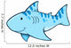 Cute Striped Baby Shark Wall Decal