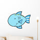 Cute Little Blue Fish Wall Decal