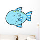 Cute Little Blue Fish Wall Decal