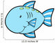 Cute Little Blue Fish Wall Decal