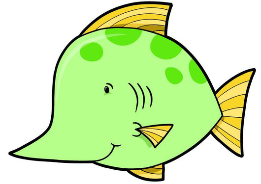 Cute Little Green Swordfish Wall Decal