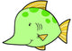 Cute Little Green Swordfish Wall Decal