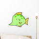 Cute Little Green Swordfish Wall Decal