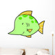 Cute Little Green Swordfish Wall Decal