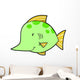 Cute Little Green Swordfish Wall Decal