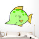 Cute Little Green Swordfish Wall Decal