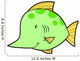 Cute Little Green Swordfish Wall Decal