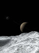 Saturn and Enceladus as Wall Decal
