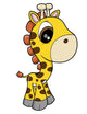 Cute Little Baby Giraffe Wall Decal