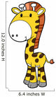 Cute Little Baby Giraffe Wall Decal