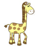 Cute Little Yellow Giraffe Wall Decal