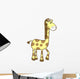 Cute Little Yellow Giraffe Wall Decal
