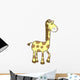 Cute Little Yellow Giraffe Wall Decal