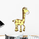 Cute Little Yellow Giraffe Wall Decal