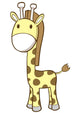 Pastel Yellow Baby Giraffe Wall Decal