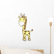 Pastel Yellow Baby Giraffe Wall Decal