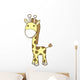 Pastel Yellow Baby Giraffe Wall Decal