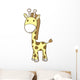 Pastel Yellow Baby Giraffe Wall Decal
