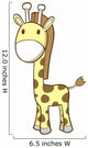 Pastel Yellow Baby Giraffe Wall Decal