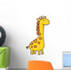 Yellow Orange Baby Giraffe Wall Decal
