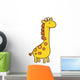 Yellow Orange Baby Giraffe Wall Decal