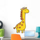 Yellow Orange Baby Giraffe Wall Decal
