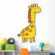 Yellow Orange Baby Giraffe Wall Decal