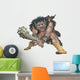 Troll Swinging Club Wall Decal