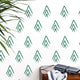 Holiday Green Chevron Sketch Wallpaper Sticker Set