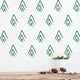 Holiday Green Chevron Sketch Wallpaper Sticker Set