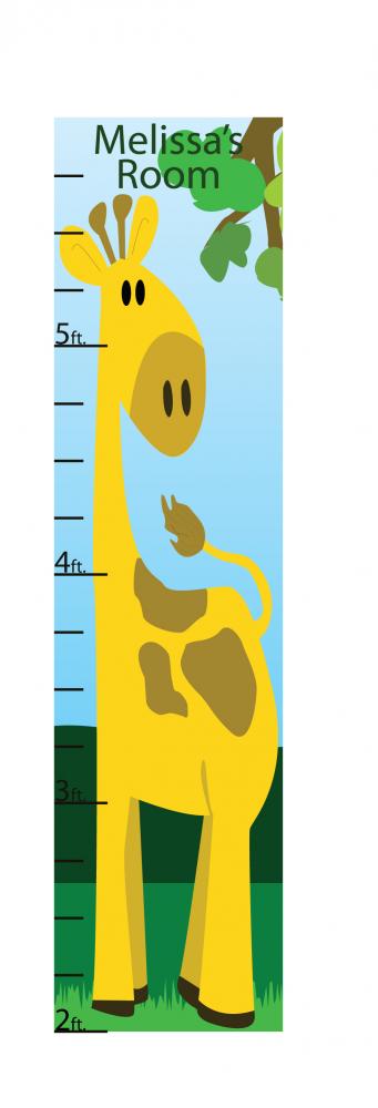 Giraffe Growth Chart Wall Decal