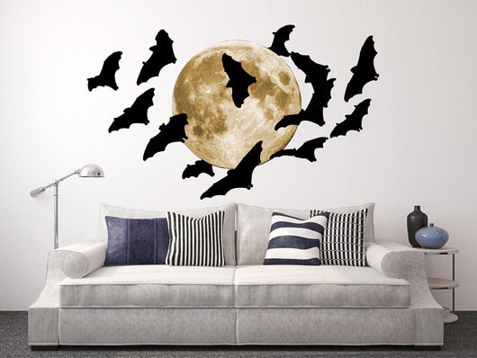 Hallow Moon Halloween Wall Decal Sticker Set Wall Decal