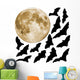 Hallow Moon with 13 Wall Decal Stickers Wall Decal
