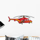 Red Helicopter Wall Decal