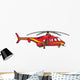 Red Helicopter Wall Decal