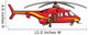 Red Helicopter Wall Decal