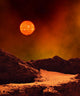 Rugged Planet Landscape Dimly Wall Decal