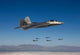 F-22 Raptors Fly Formation Wall Decal Design 3