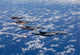 Four F-15 Eagles Fly Wall Decal