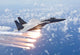 F-15 Eagle Releases Flares Wall Decal