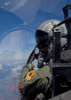 F-15 Pilot Looks over Wall Decal Design 2