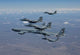 Five F-15 Eagles Conduct Wall Decal Design 3