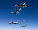 Five F-15 Eagles Conduct Wall Decal Design 2
