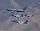 Three F-15 Eagles Conduct Wall Decal