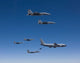 Five F-15 Eagles Conduct Wall Decal Design 1
