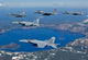 Five Ship Aircraft Formation Wall Decal Design 2
