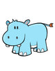 Cute Little Baby Hippo Wall Decal