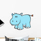 Cute Little Baby Hippo Wall Decal
