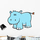 Cute Little Baby Hippo Wall Decal