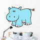 Cute Little Baby Hippo Wall Decal